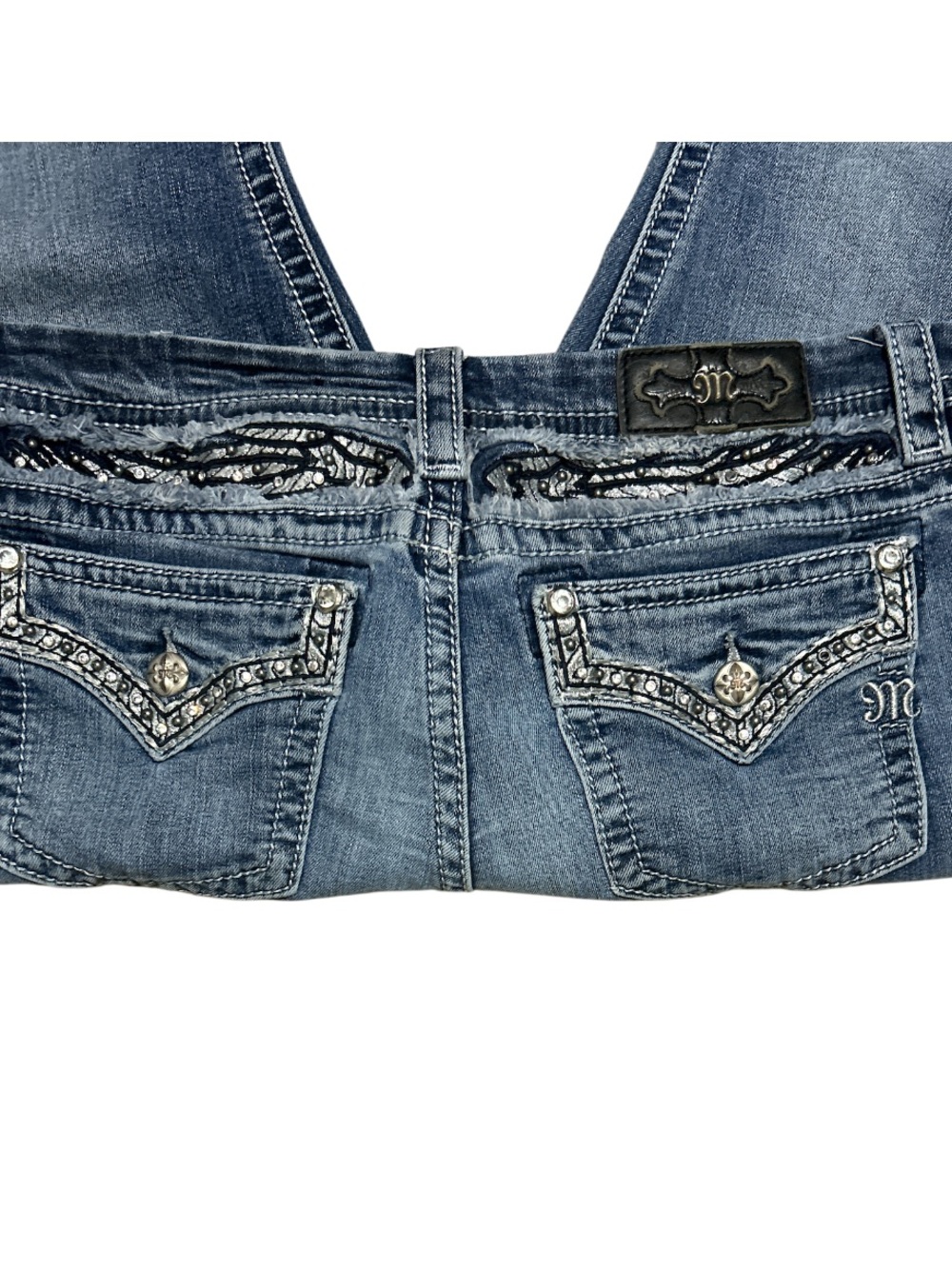 Miss Me embellished mid rise easy boot wings jeans Size 32